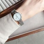 Omega 27MM Imported Movement Elegant Charming Lady Smooth Bezel Watch